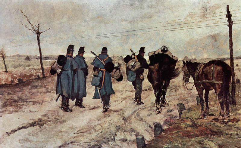 Giovanni Fattori Marschierende Soldaten